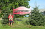 Yours truly next to the Antwerp, NY sign in my DPP shirt